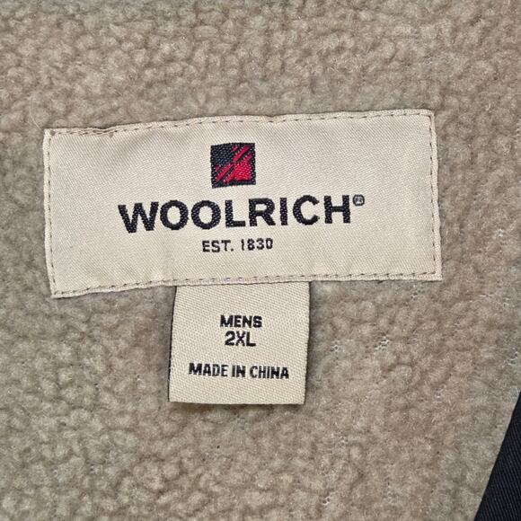 Woolrich Men’s 2XL Gray Wool Blend Sherpa Lined Full Zip Vest - Picture 3 of 11